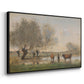Cows in a Marshy Landscape, c. 1873-1874 - Floater Framed Canvas Print