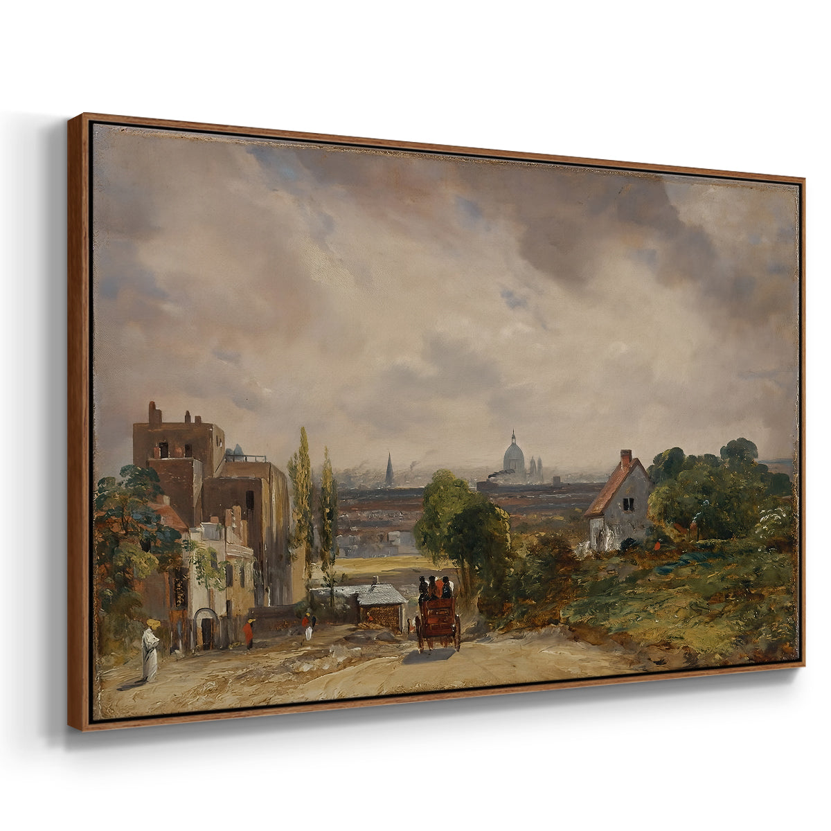 Sir Richard Steele's Cottage, Hampstead, c. 1832 - Floater Framed Canvas Print