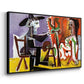 The Painter and His Model, 1963 - Floater Framed Canvas Print