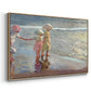 The Three Sisters on the Beach, 1908 - Floater Framed Canvas Print