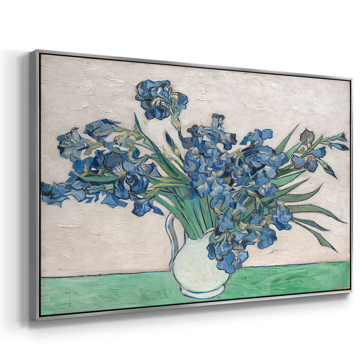 Irises, 1890 - Floater Framed Canvas Print