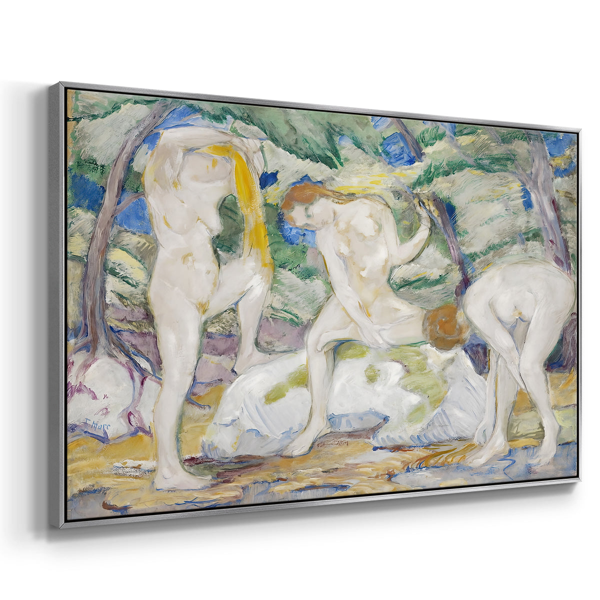 Bathing Women, 1910 - Floater Framed Canvas Print