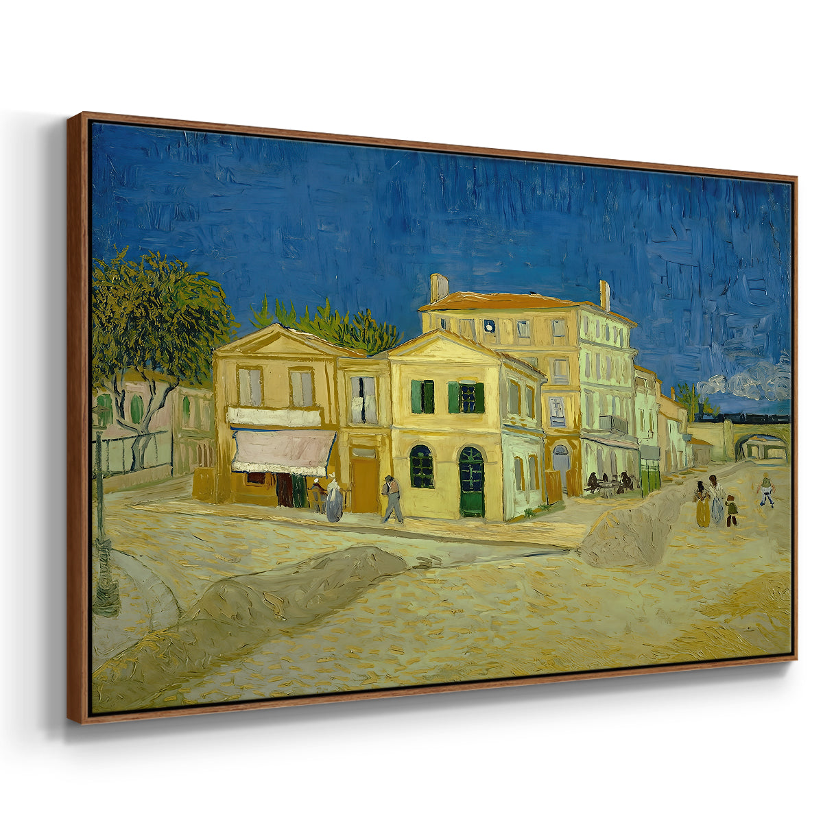 The Yellow House (The Street), 1888 - Floater Framed Canvas Print