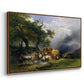 The Harvest Wagon (Der Heuwagen), c. 1850 - Floater Framed Canvas Print