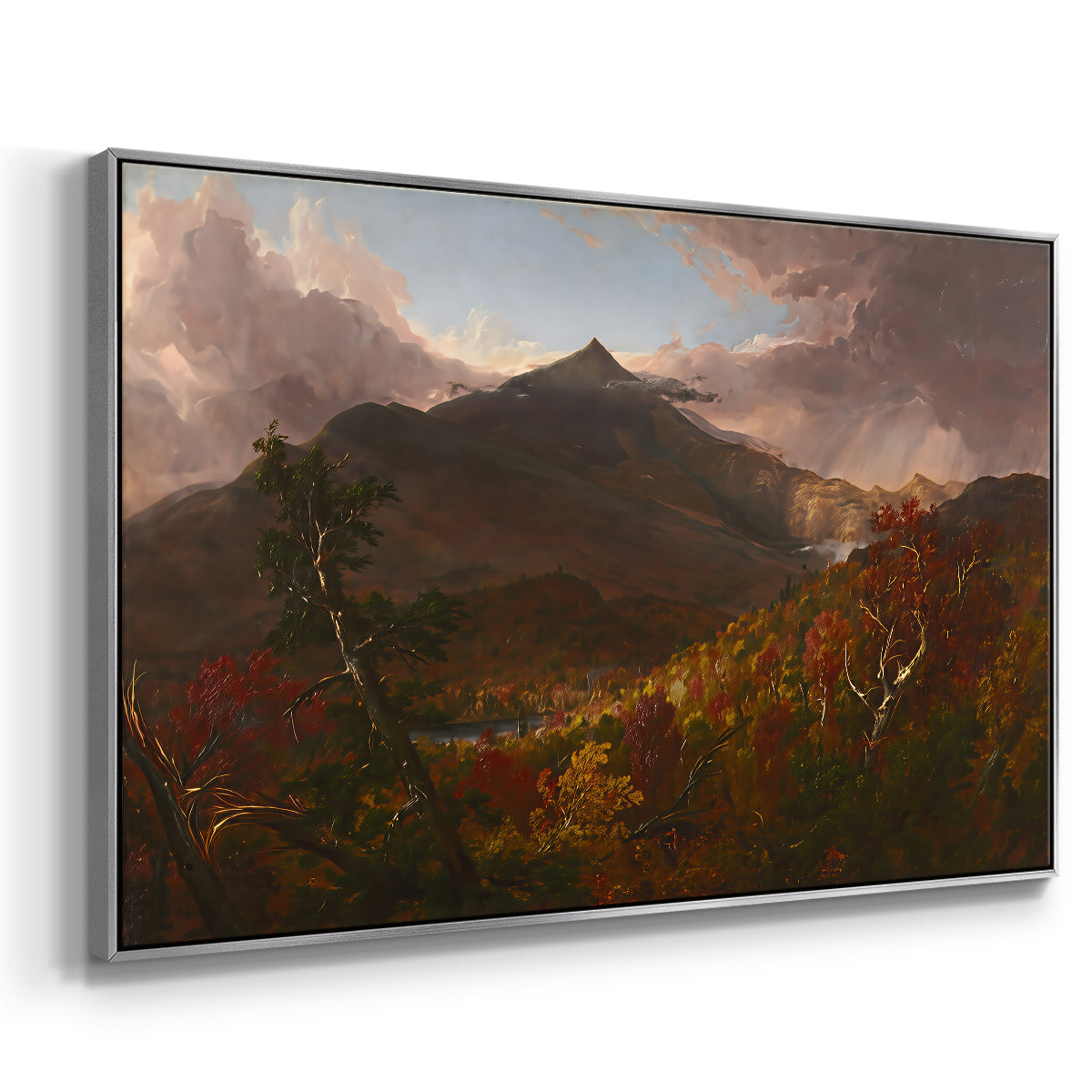 View of Schroon Mountain, Essex County, New York, After a Storm, 1838 - Floater Framed Canvas Print