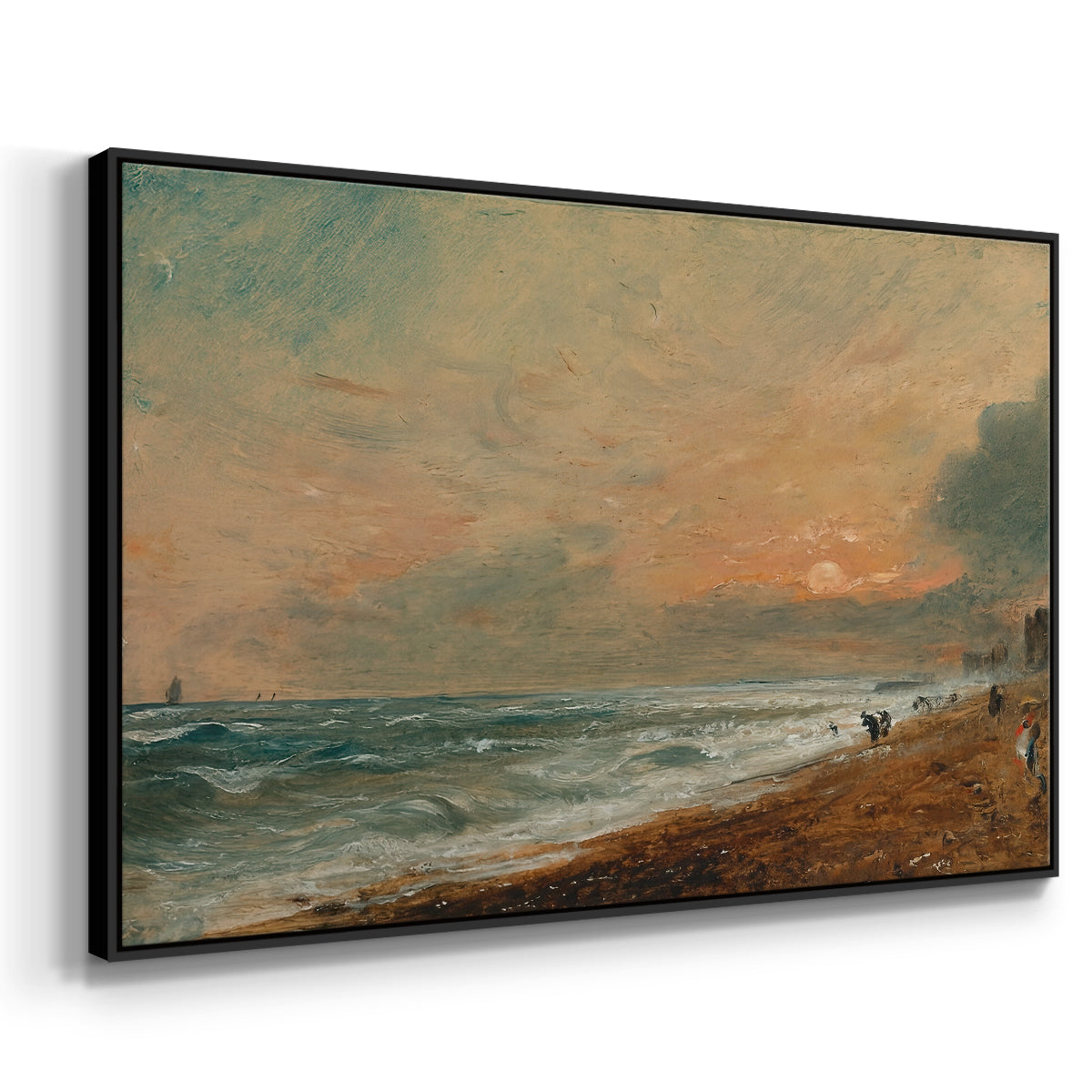 Hove Beach, c. 1824-1826 - Floater Framed Canvas Print