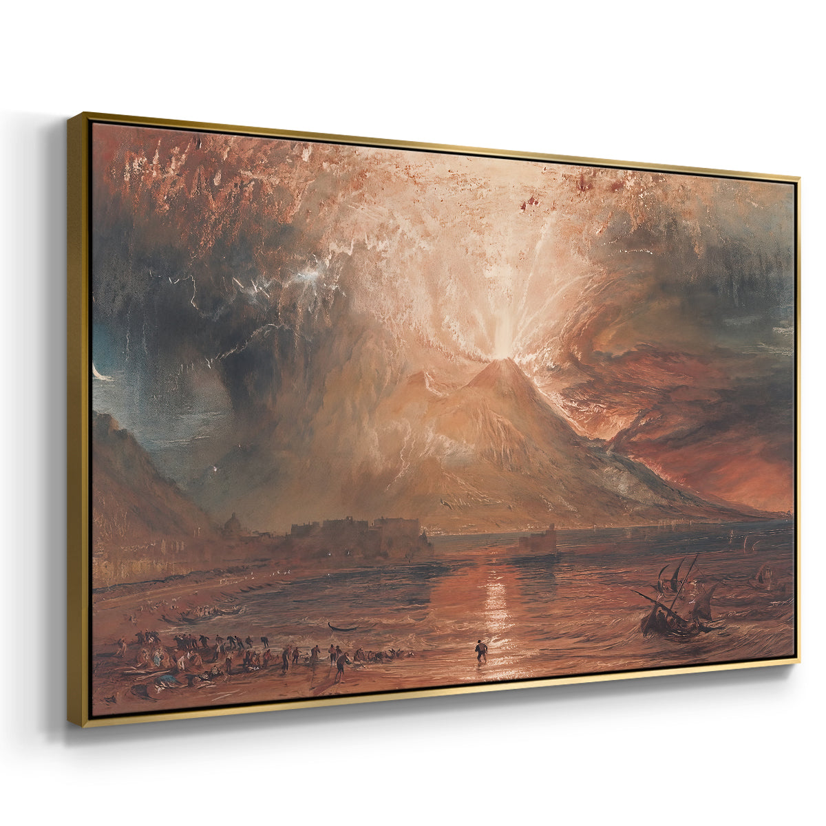 Vesuvius in Eruption, c. 1817 - Floater Framed Canvas Print