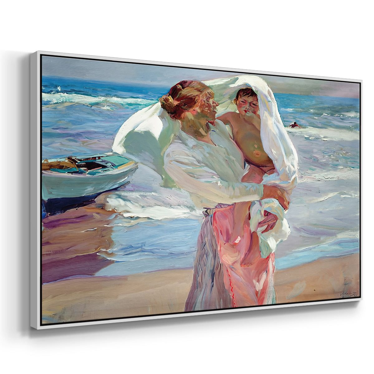 After Bathing, 1915 - Floater Framed Canvas Print