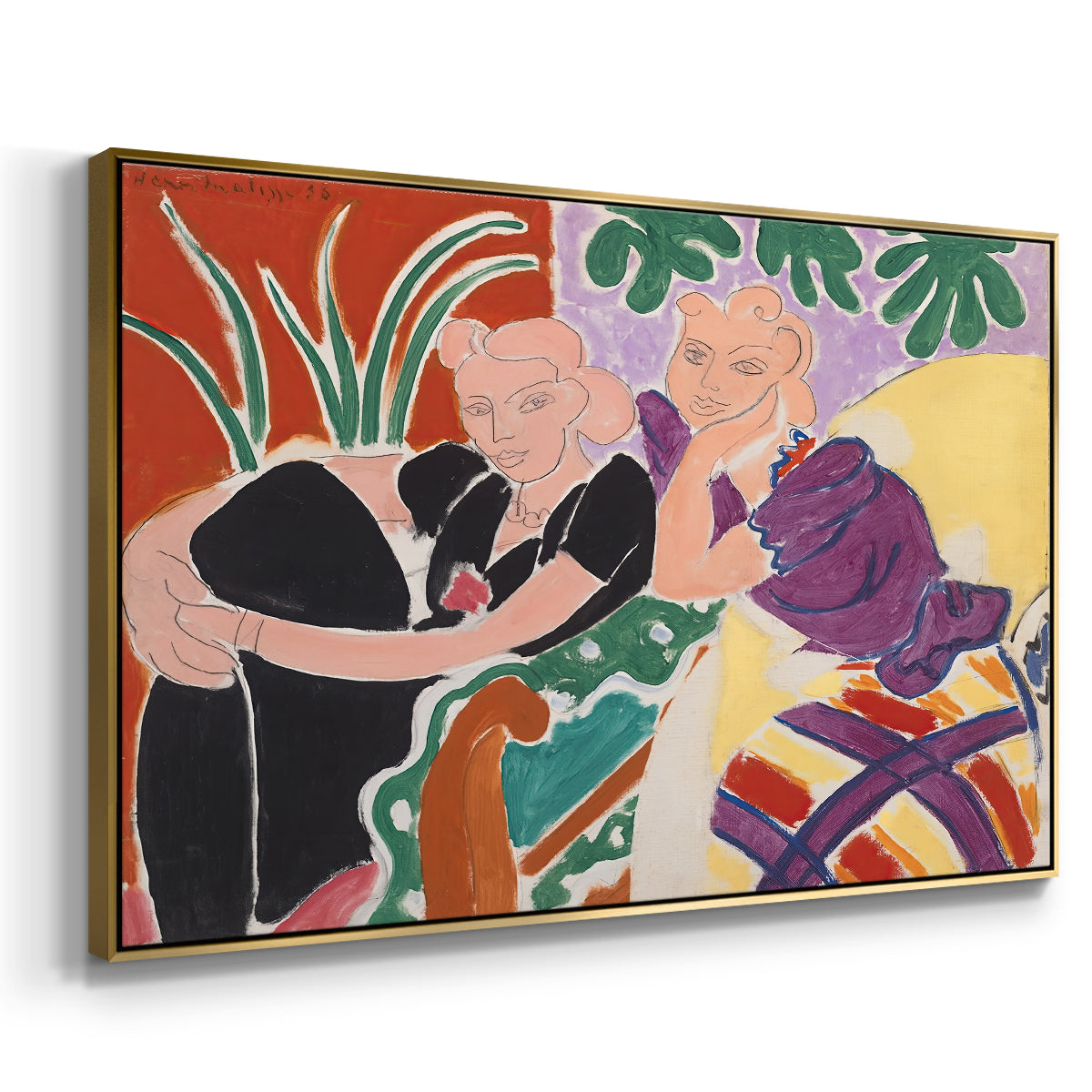 The Conversation, 1938 - Floater Framed Canvas Print