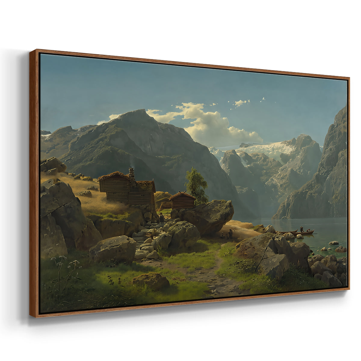Balestrand, 1848 - Floater Framed Canvas Print