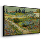 Garden at Arles, 1888 - Floater Framed Canvas Print