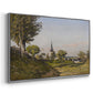 Village Landscape with Church, 1891 - Floater Framed Canvas Print