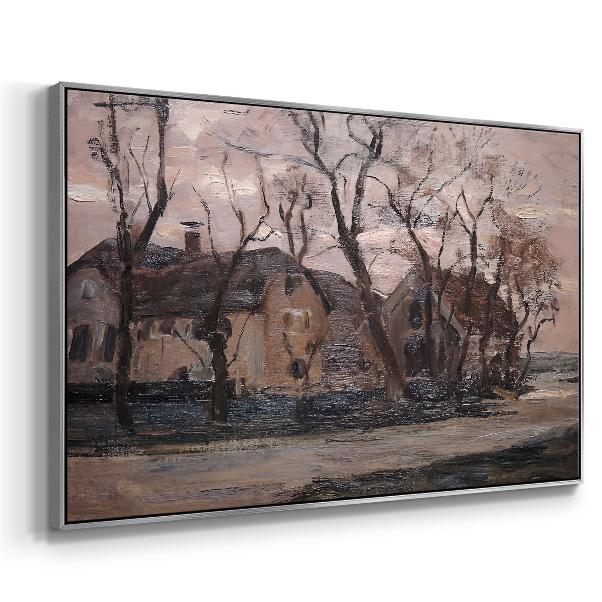 Farm near Duivendrecht in the Evening, c. 1905 - Floater Framed Canvas Print