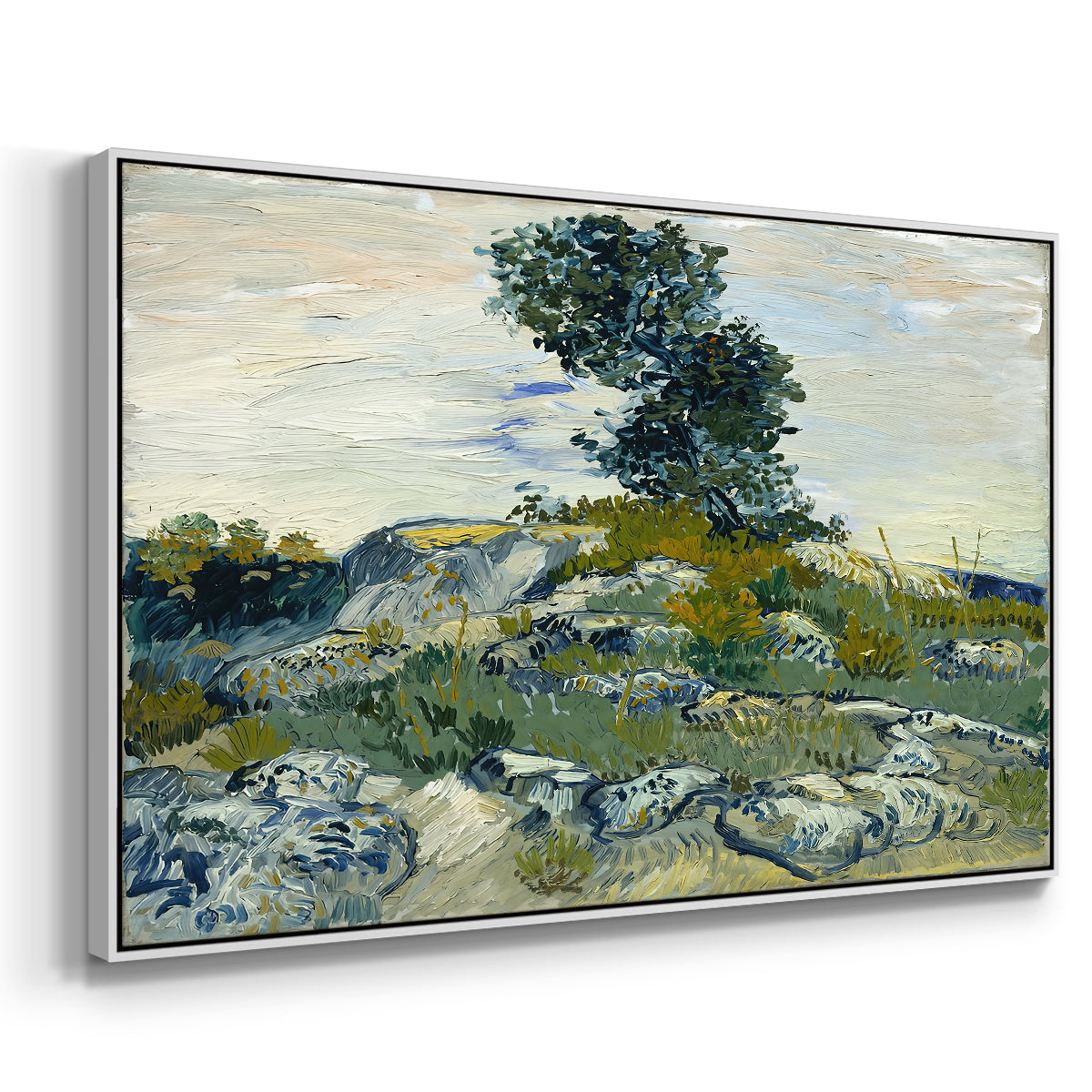 The Rocks, 1888 - Floater Framed Canvas Print