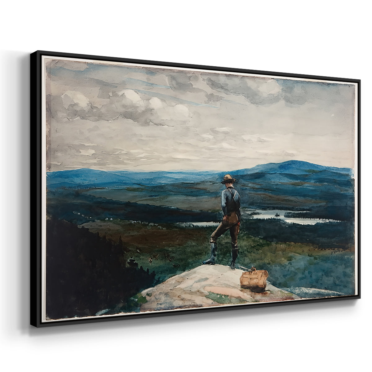 The Ranger, Adirondacks, 1882 - Floater Framed Canvas Print