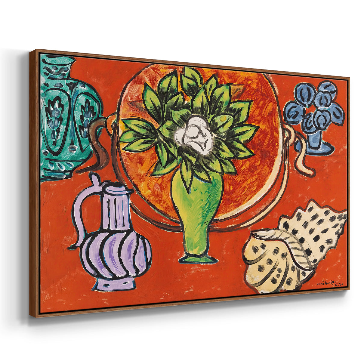 Still Life with a Magnolia (Nature morte au magnolia), 1941 - Floater Framed Canvas Print