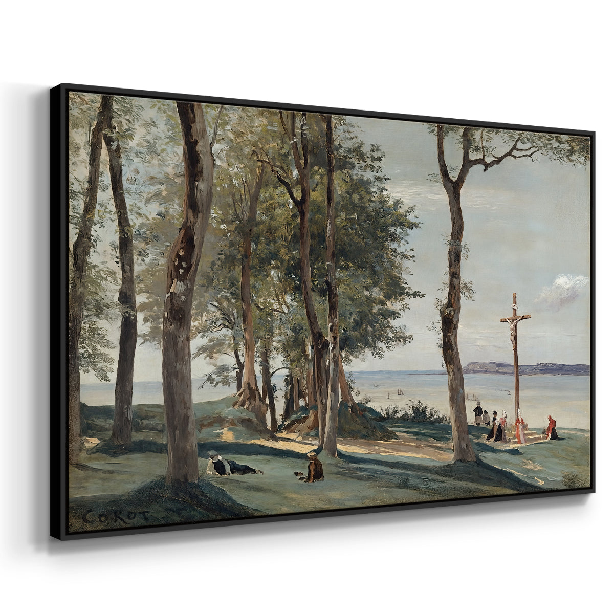 A Calvary on the Cote de Grace, c. 1829 - Floater Framed Canvas Print
