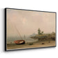 The Stranded Boat, 1863 - Floater Framed Canvas Print