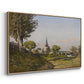Village Landscape with Church, 1891 - Floater Framed Canvas Print