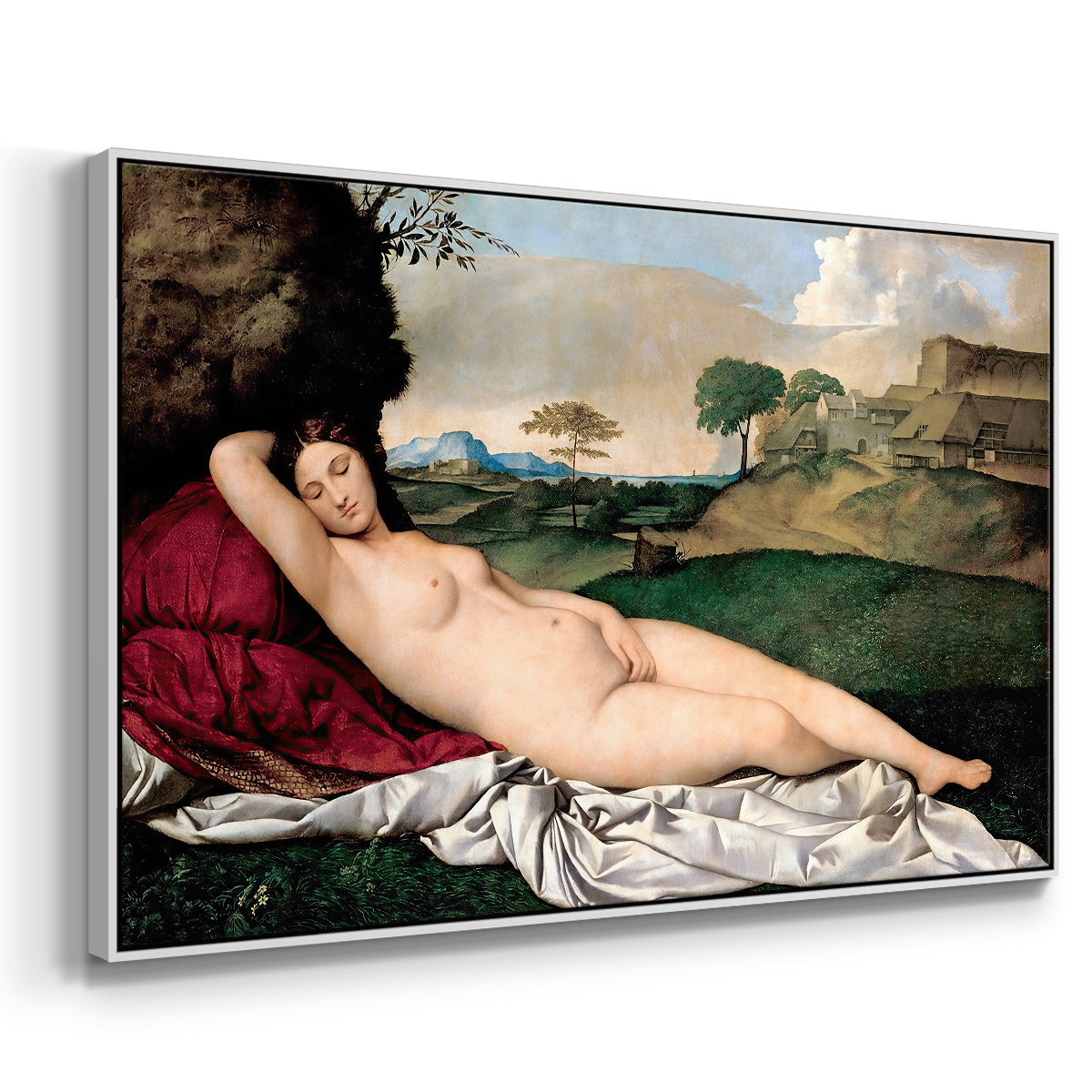Sleeping Venus, c. 1510 - Floater Framed Canvas Print