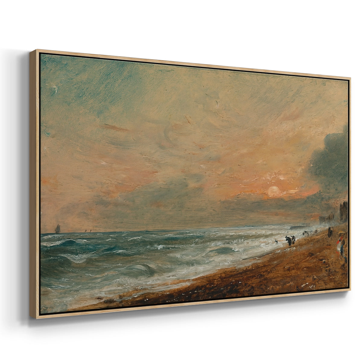Hove Beach, c. 1824-1826 - Floater Framed Canvas Print