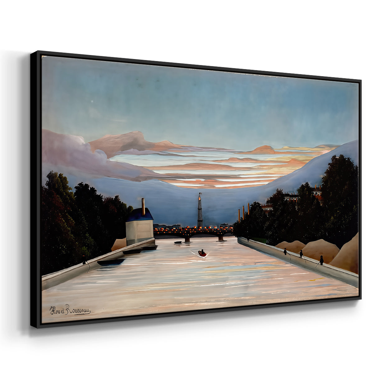 The Eiffel Tower, c. 1898 - Floater Framed Canvas Print