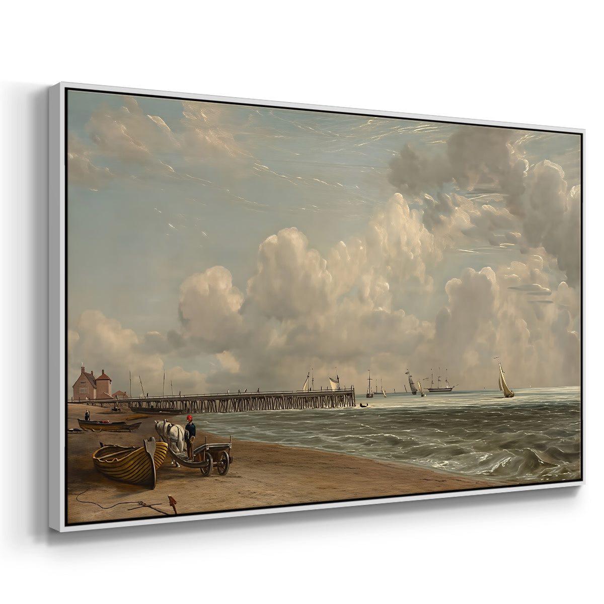 Yarmouth Jetty, 1822 - Floater Framed Canvas Print