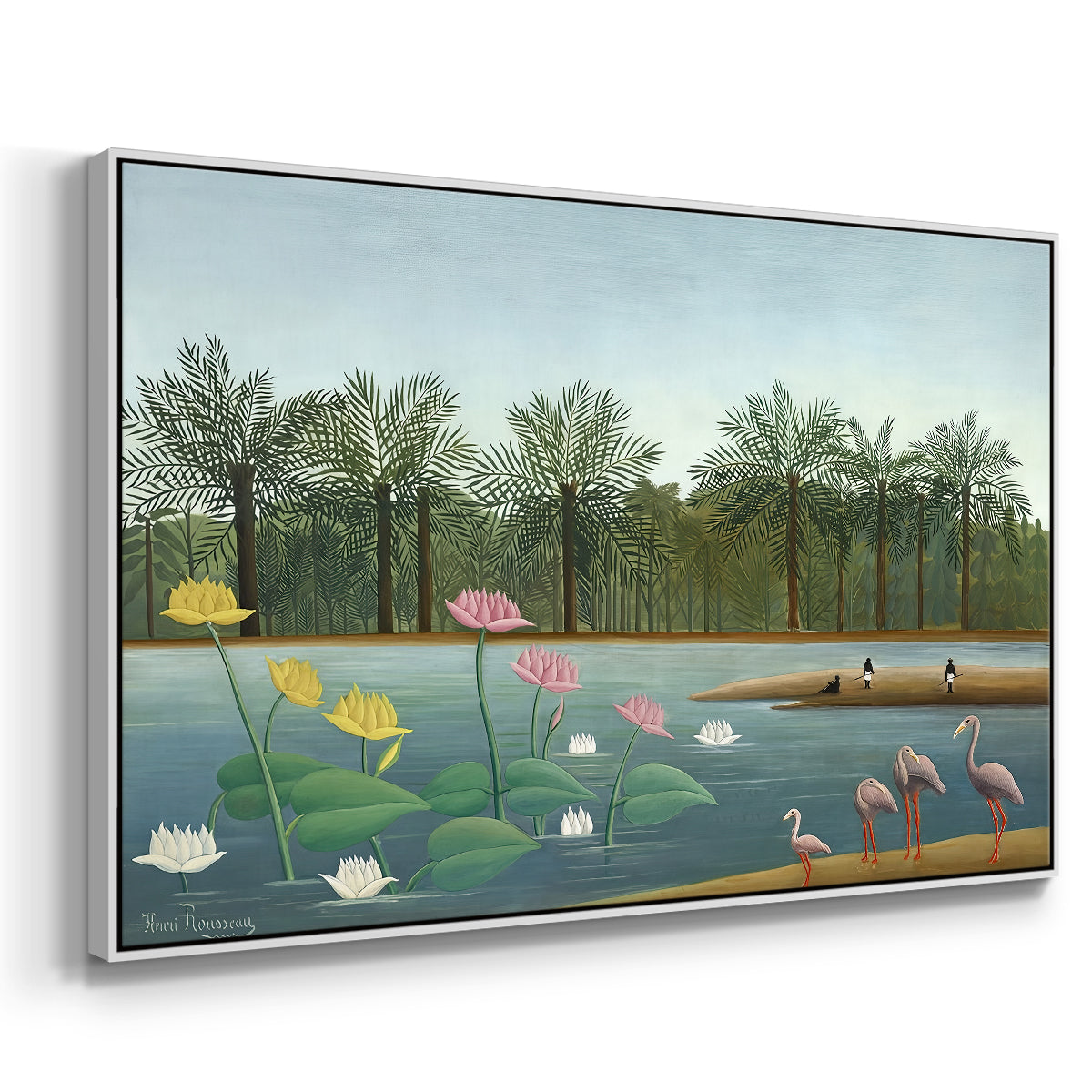 The Flamingoes (Les Flamants), 1907 - Floater Framed Canvas Print