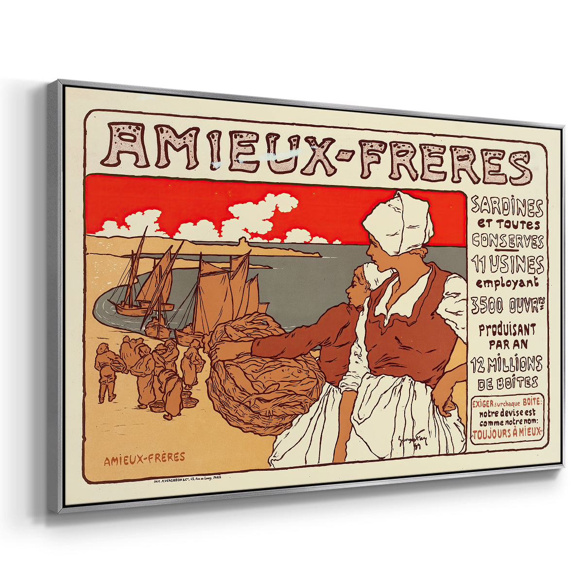 Amieux-Frères (Advertising Poster), 1899 - Floater Framed Canvas Print