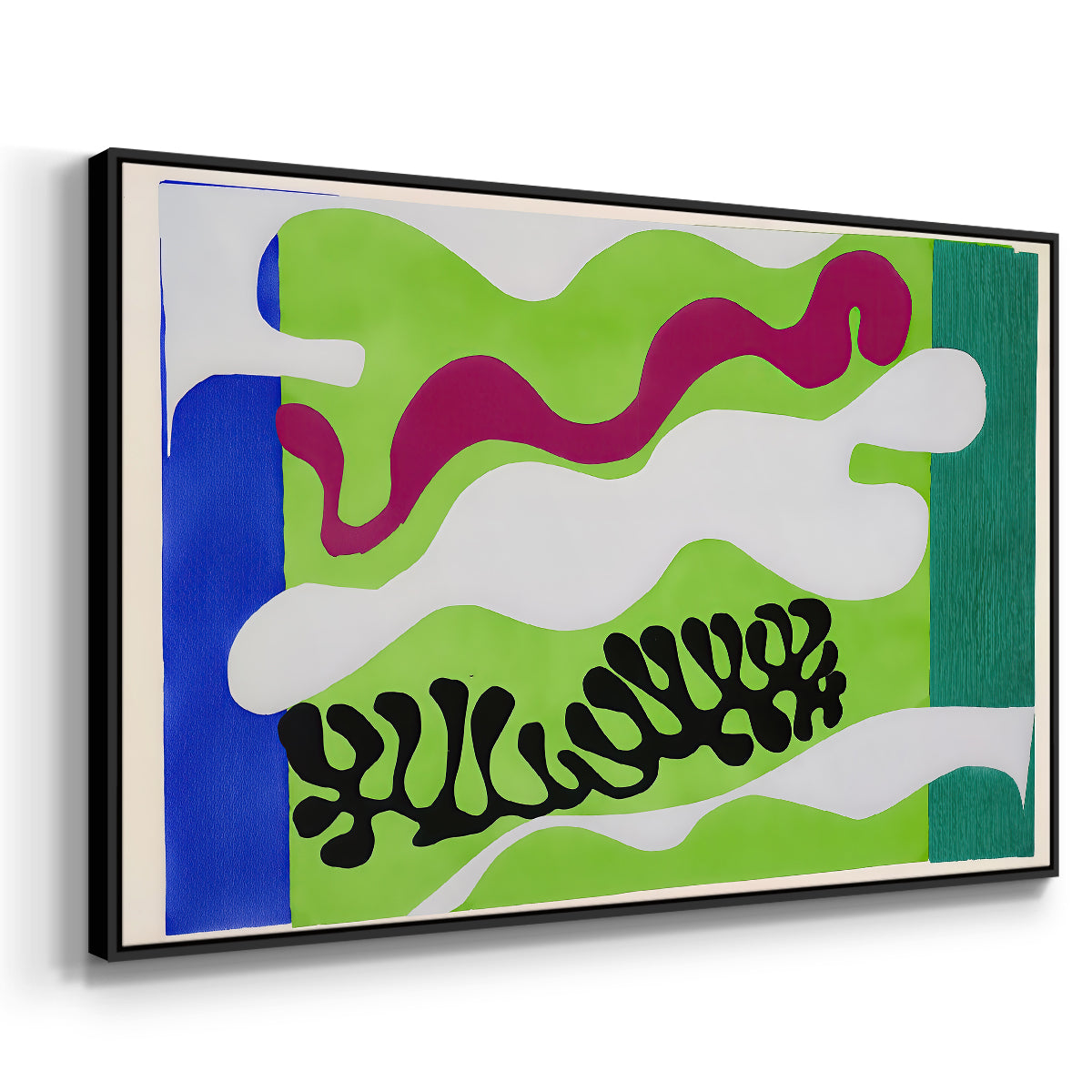 The Lagoon (Le lagon), from Jazz, 1947 - Floater Framed Canvas Print