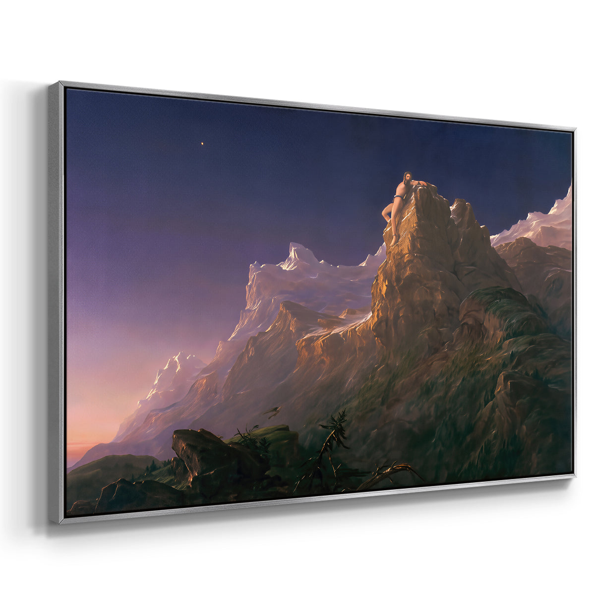 Prometheus Bound, 1847 - Floater Framed Canvas Print