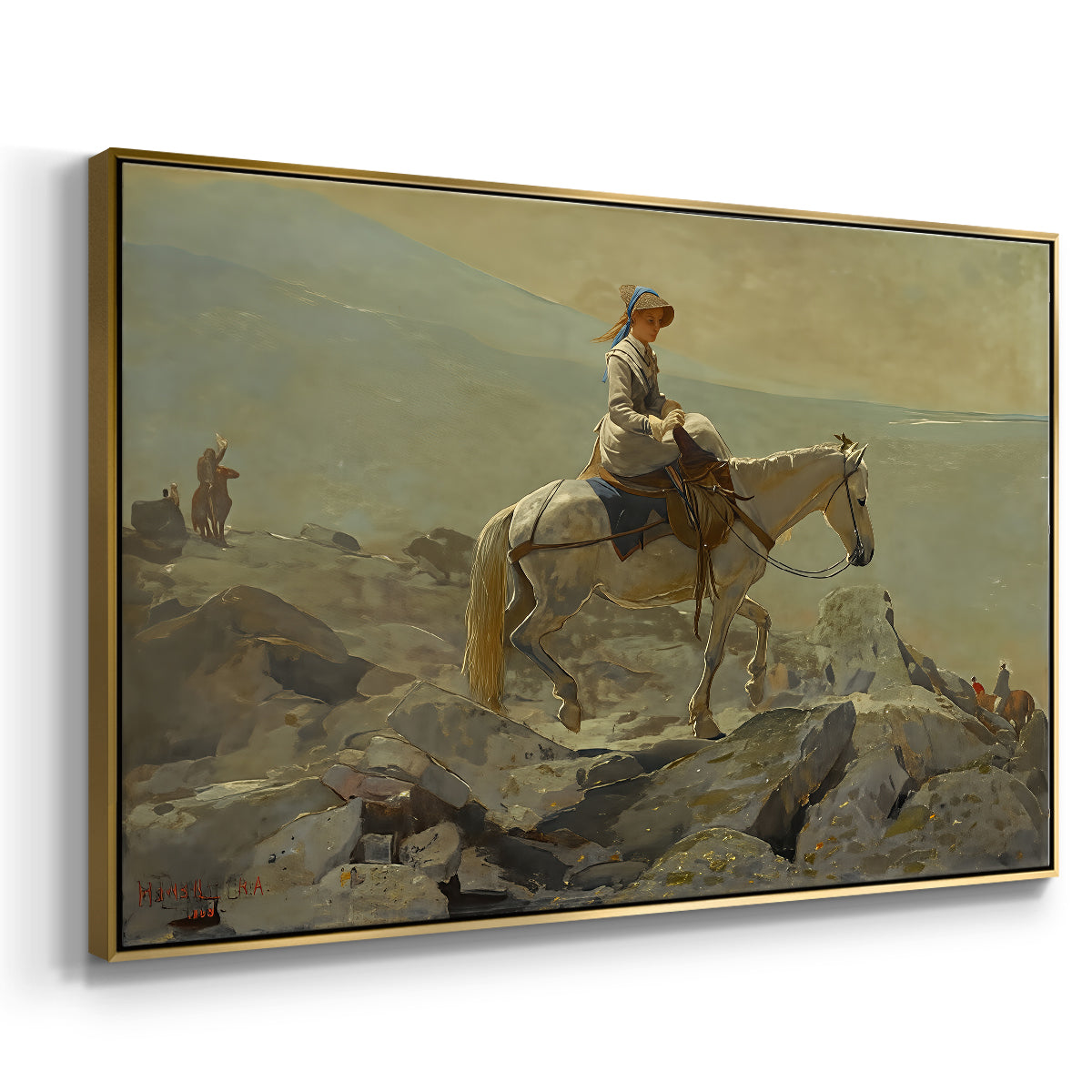 The Bridle Path, White Mountains, 1868 - Floater Framed Canvas Print
