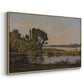 Landscape with a River, 1892 - Floater Framed Canvas Print