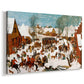 Canvas art print featuring a dramatic fight between civilians and soldiers, displayed at an angle
