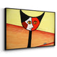 Picasso's Cat–El Gato - Floater Framed Canvas Print