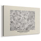 Canvas art print featuring a decorative botanical design with fine detail and light background, displayed at an angle