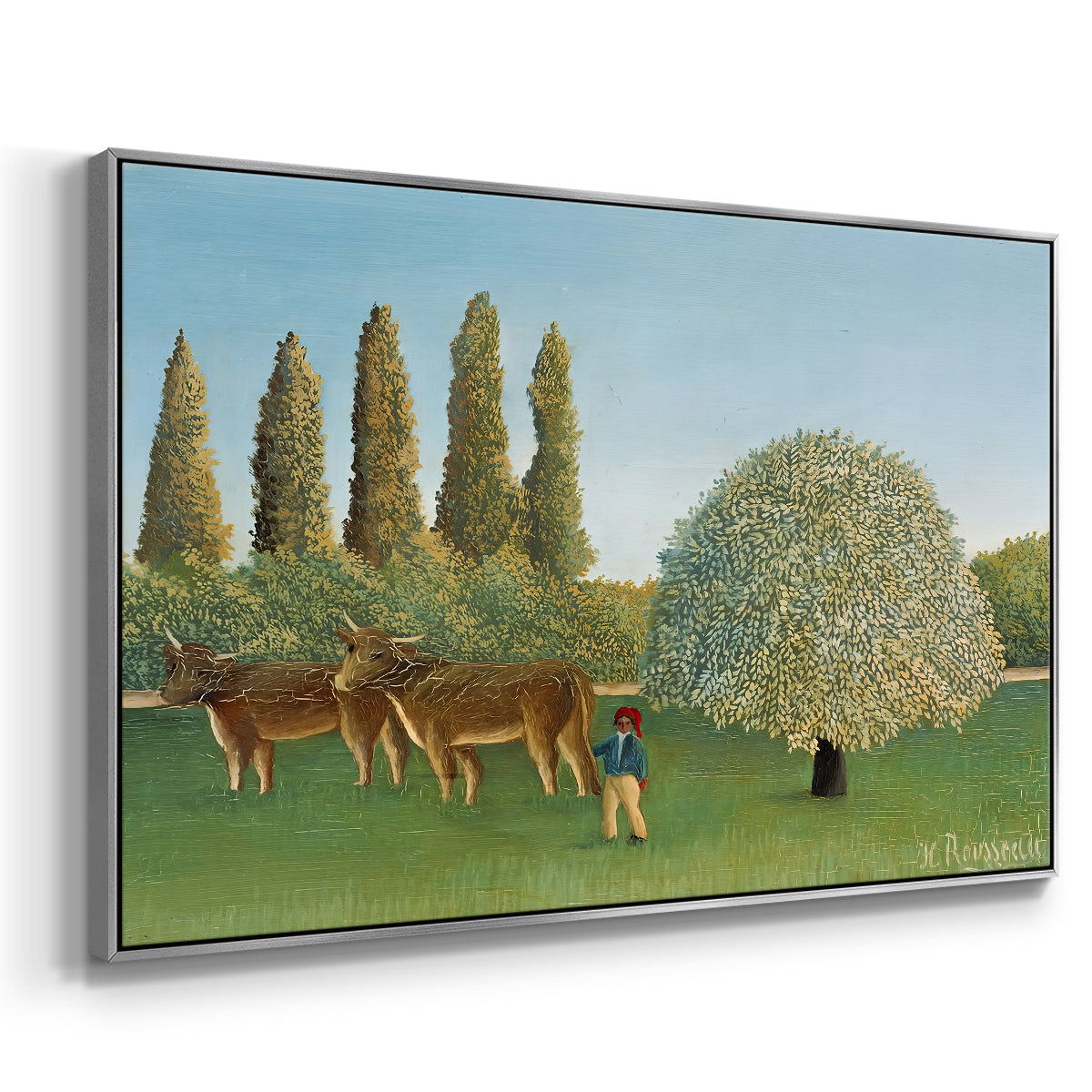 Meadlowland (The Pasture), 1910 - Floater Framed Canvas Print