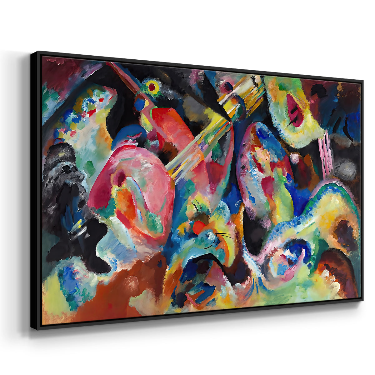 Improvisation. Deluge, 1913 - Floater Framed Canvas Print