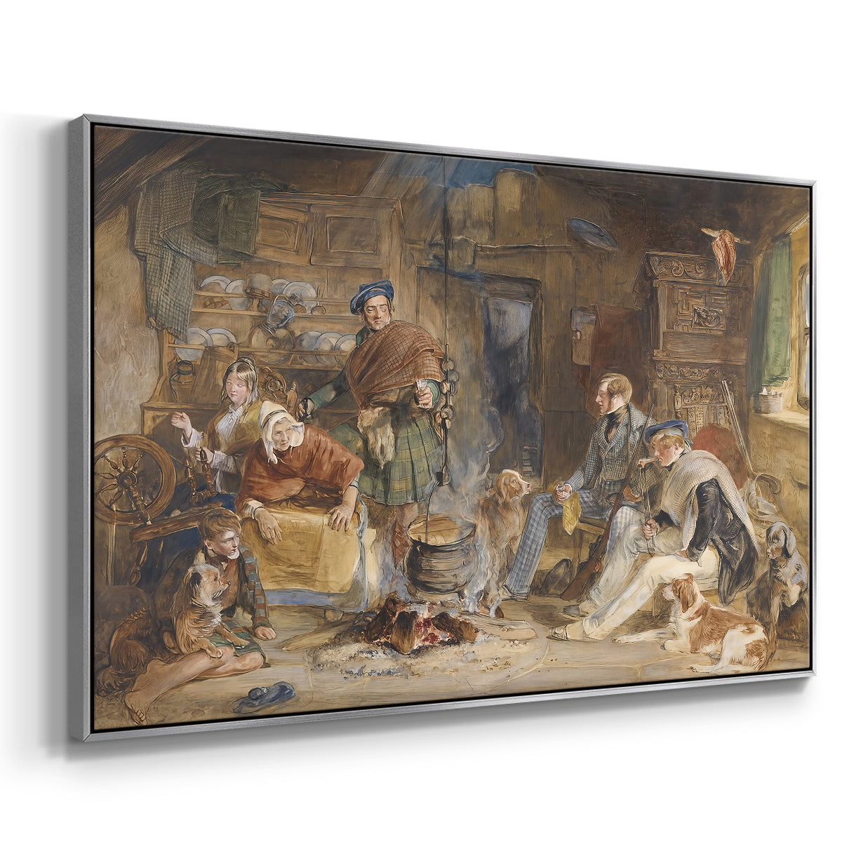 Highland Hospitality, 1832 - Floater Framed Canvas Print