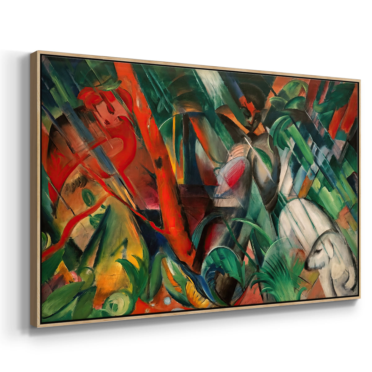 In the Rain, 1912 - Floater Framed Canvas Print
