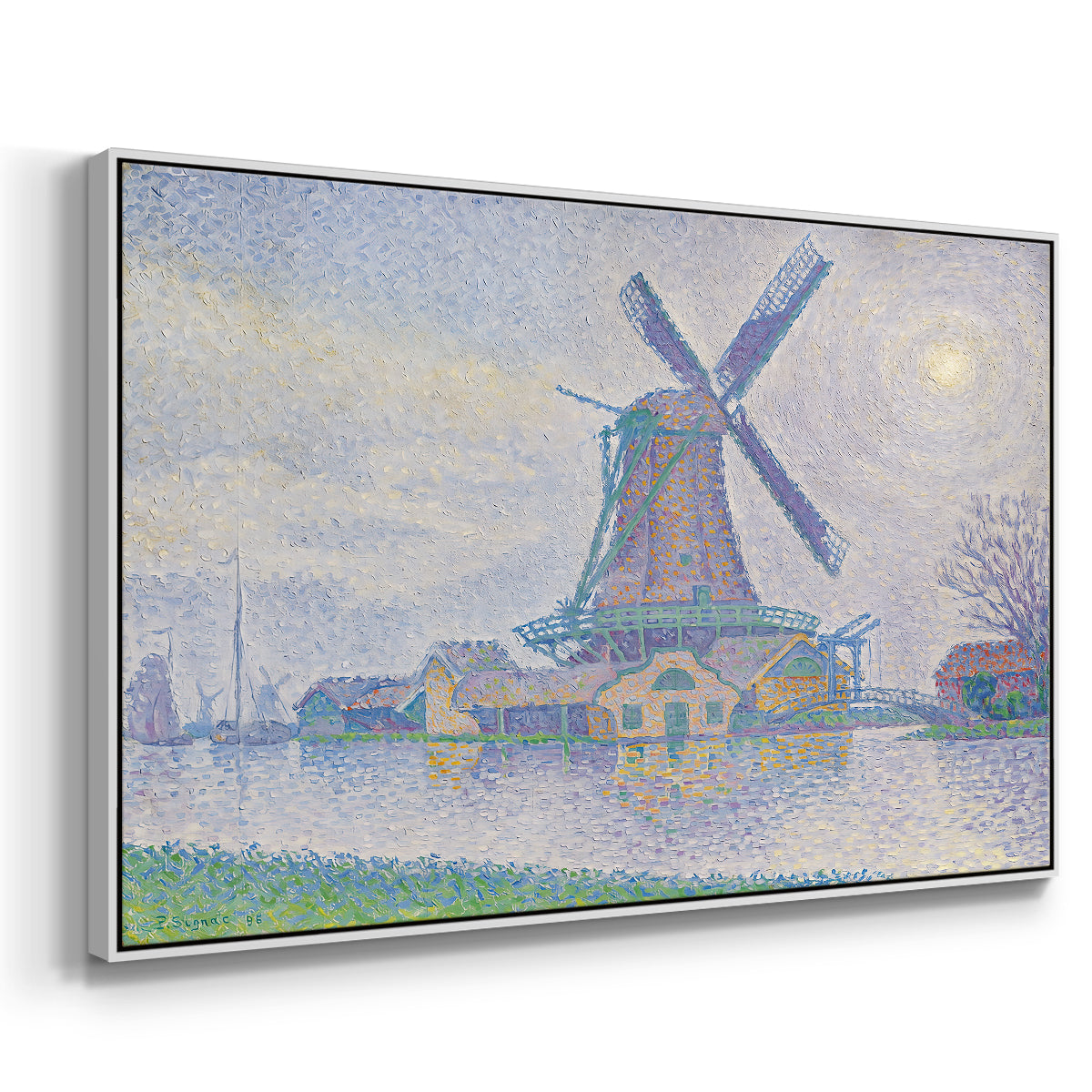 Mill of Edam (Moulin d'Edam), 1896 - Floater Framed Canvas Print
