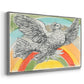 Flying Dove with Rainbow (Colombe volant à l'Arc-en-ciel), 1952 - Floater Framed Canvas Print