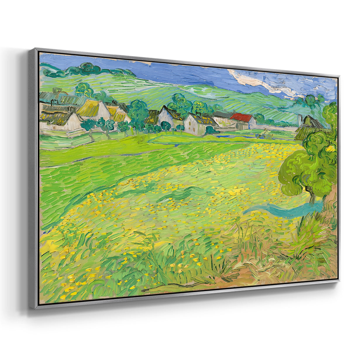 Les Vessenots in Auvers, 1890 - Floater Framed Canvas Print