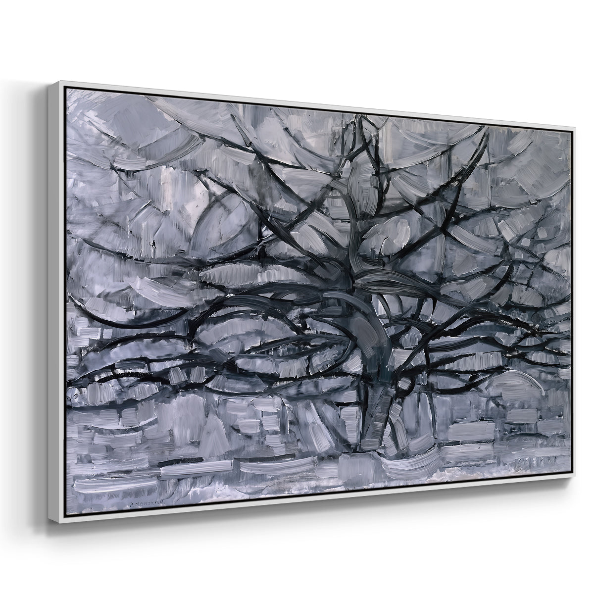 The Gray Tree, 1911 - Floater Framed Canvas Print