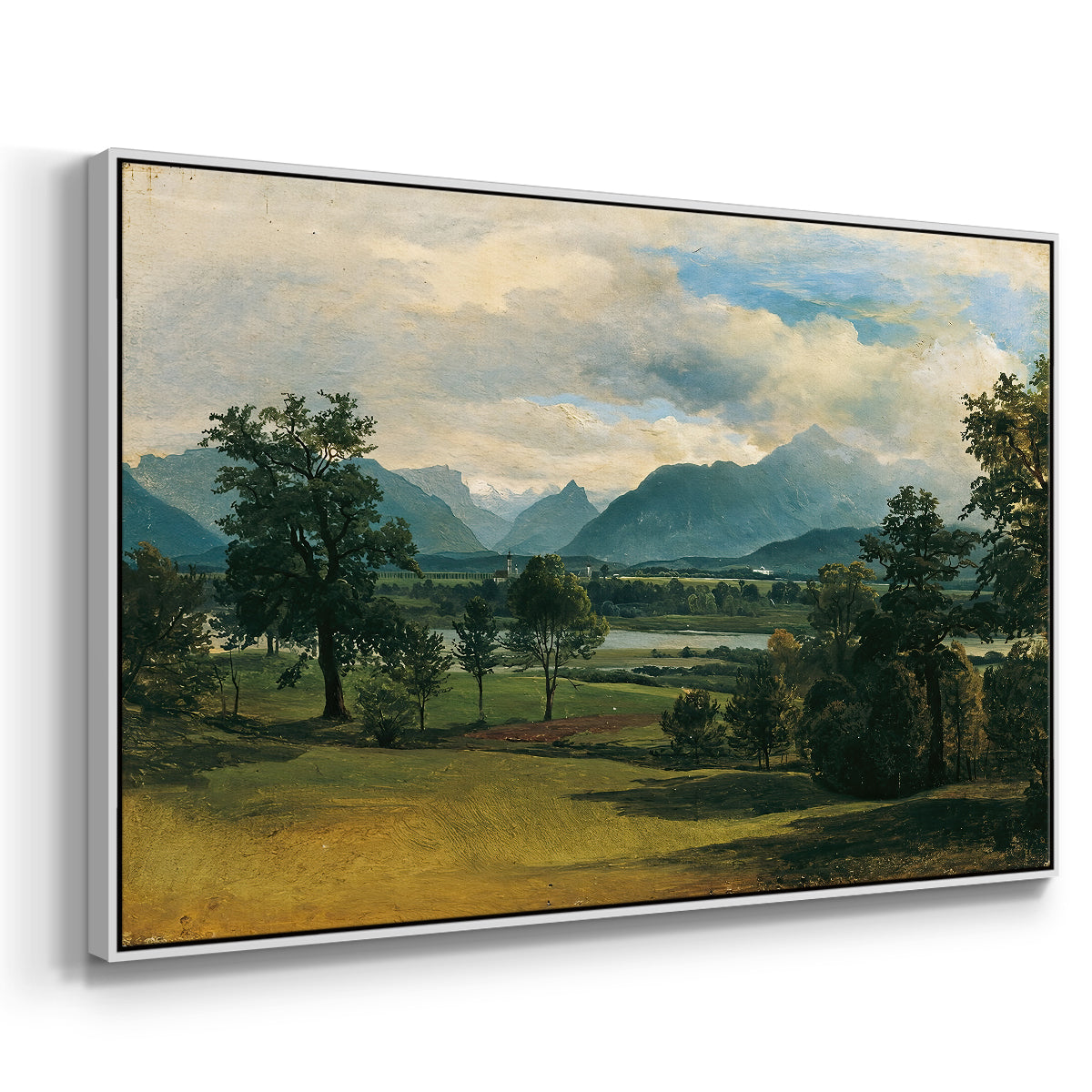 View of Liefering, 1830 - Floater Framed Canvas Print