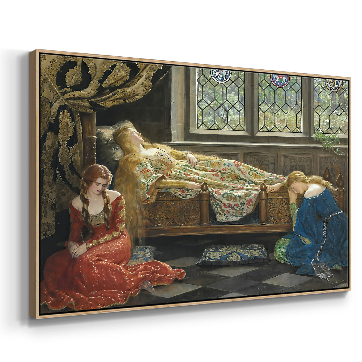 The Sleeping Beauty, 1921 - Floater Framed Canvas Print