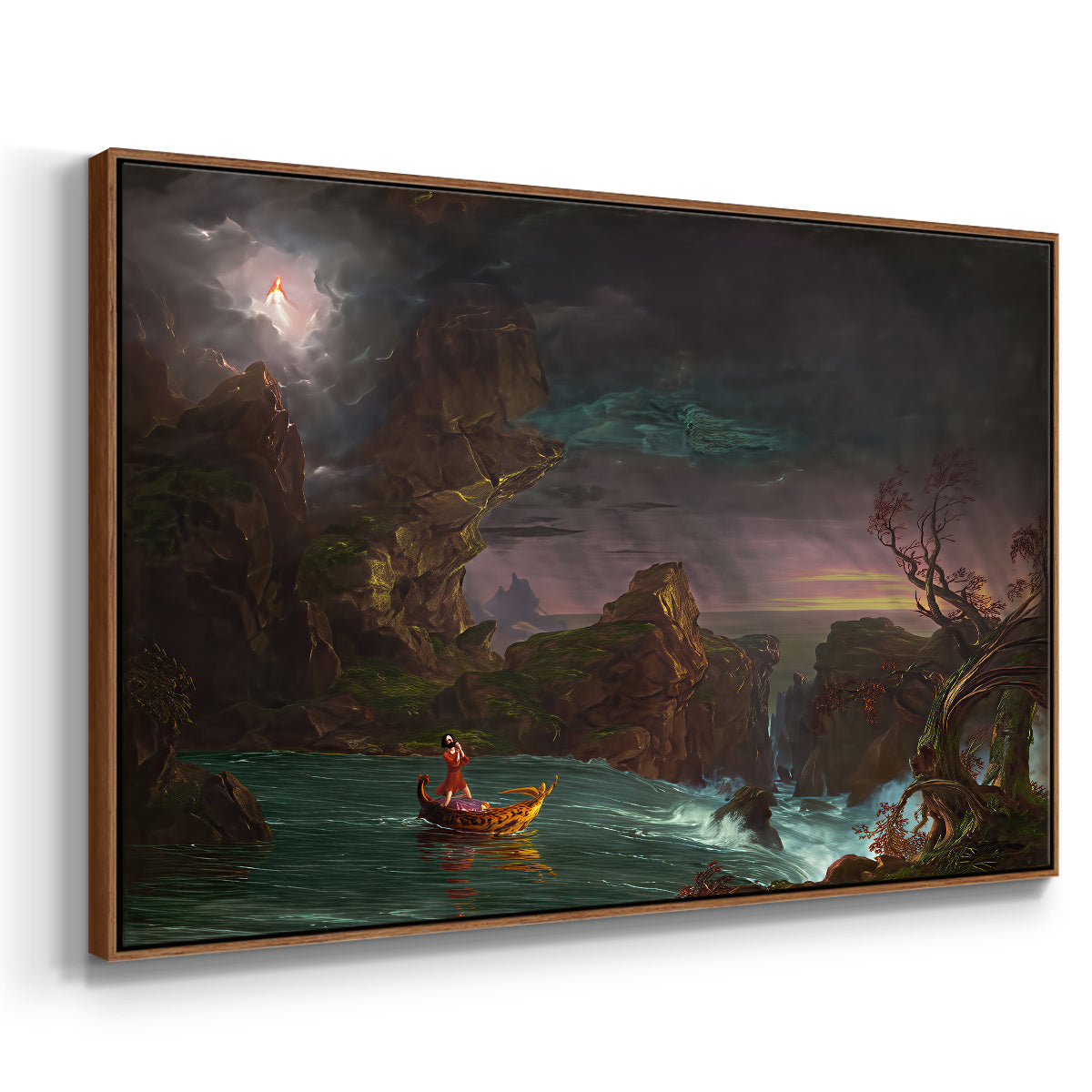 The Voyage of Life: Manhood, 1842 - Floater Framed Canvas Print