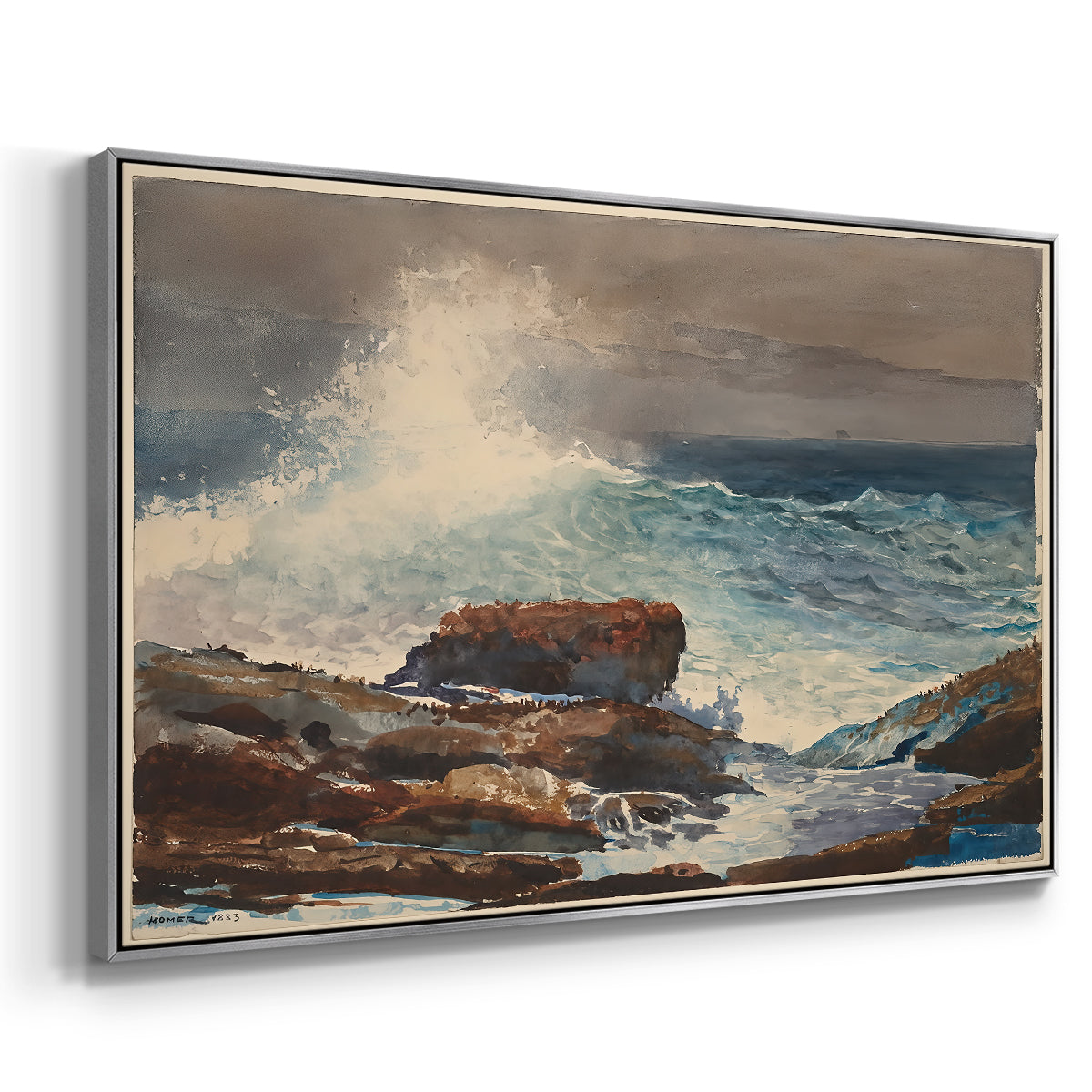 Incoming Tide, Scarboro, Maine, 1883 - Floater Framed Canvas Print