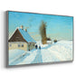 Shoveling Snow on a Beautiful Winter Day, c. 1898 - Floater Framed Canvas Print