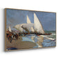 The Beach at Valencia, 1908 - Floater Framed Canvas Print